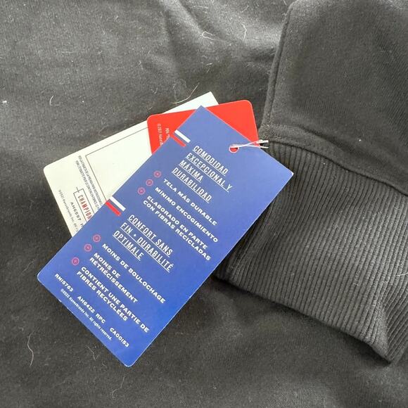 Champion Mens Power Blend Standard Fit Fleece Crewneck Sweatshirt Black XS - Picture 8 of 13